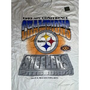 Pittsburgh Steelers 1995 AFC Champions‎ T-Shirt! NWT Size Large Vintage RARE